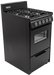 Kodiak Propane Range /Stove Kodiak 20" Propane Range (Black) - Battery Ignition with Cast Iron Grates