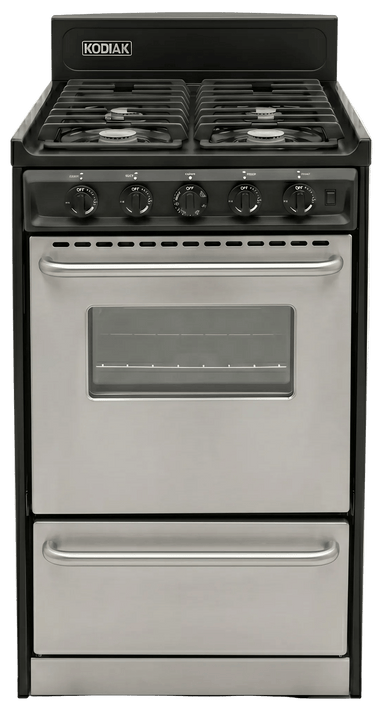 Kodiak Propane Range /Stove Kodiak 20" Propane Range (Stainless Steel) - Battery Ignition with Cast Iron Grates