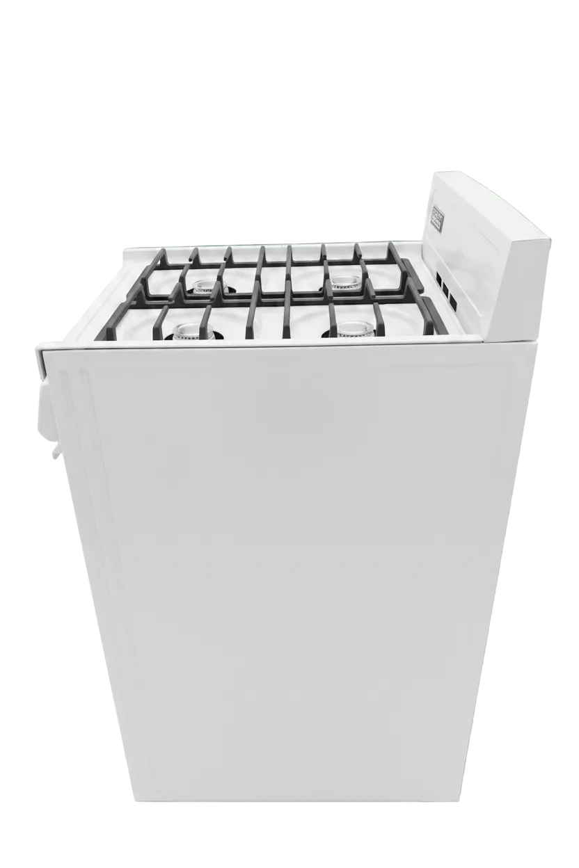 Kodiak Propane Range /Stove Kodiak 20" Propane Range (White) - Battery Ignition with Cast Iron Grates