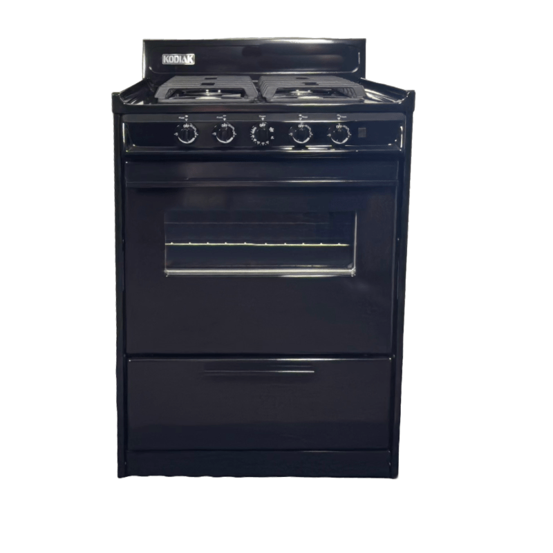 Kodiak Propane Range /Stove Kodiak 24" Propane Range (Black) - Battery Ignition with Cast Iron Grates
