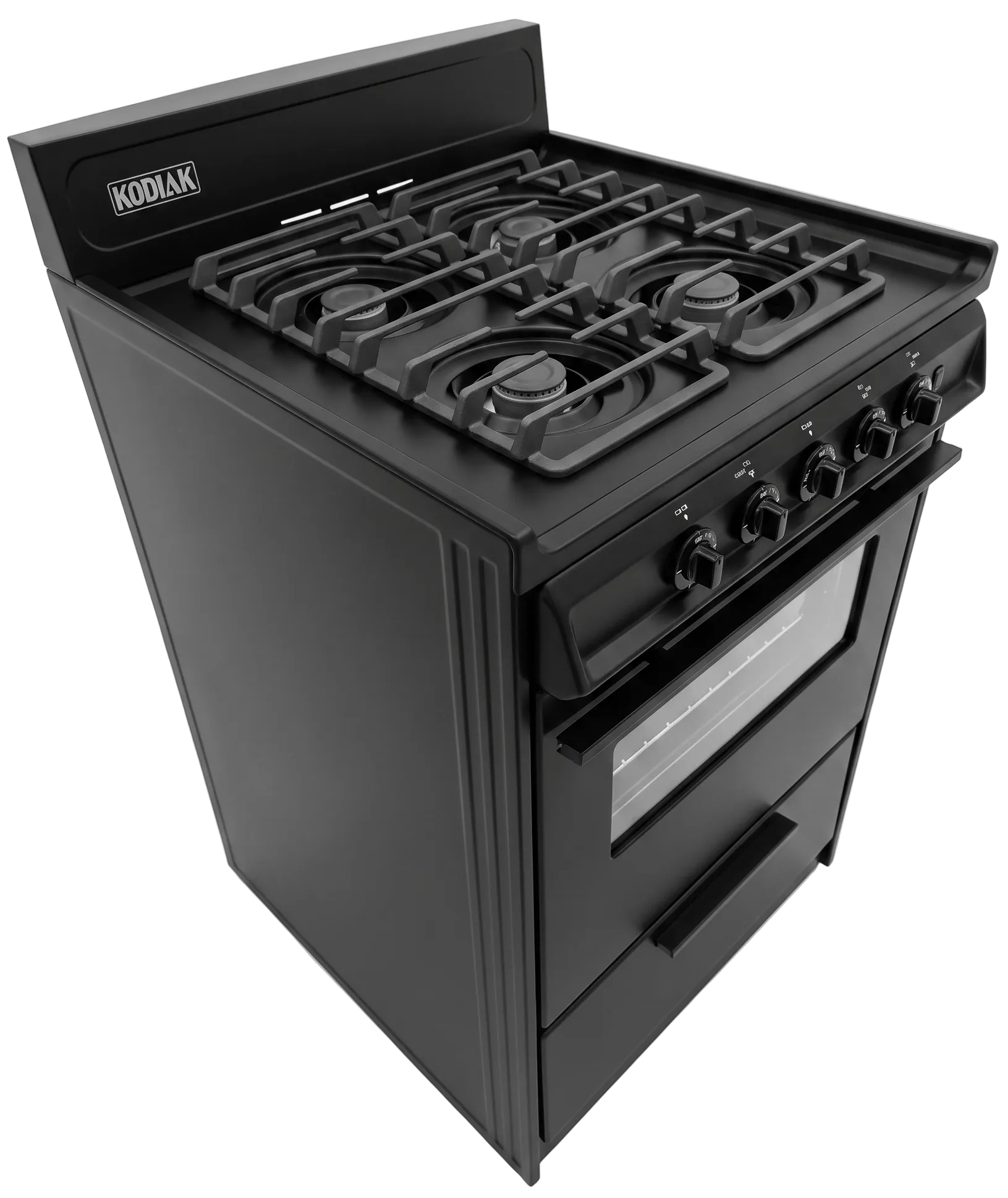 Kodiak Propane Range /Stove Kodiak 24" Propane Range (Black) - Battery Ignition with Cast Iron Grates
