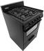 Kodiak Propane Range /Stove Kodiak 24" Propane Range (Black) - Battery Ignition with Cast Iron Grates