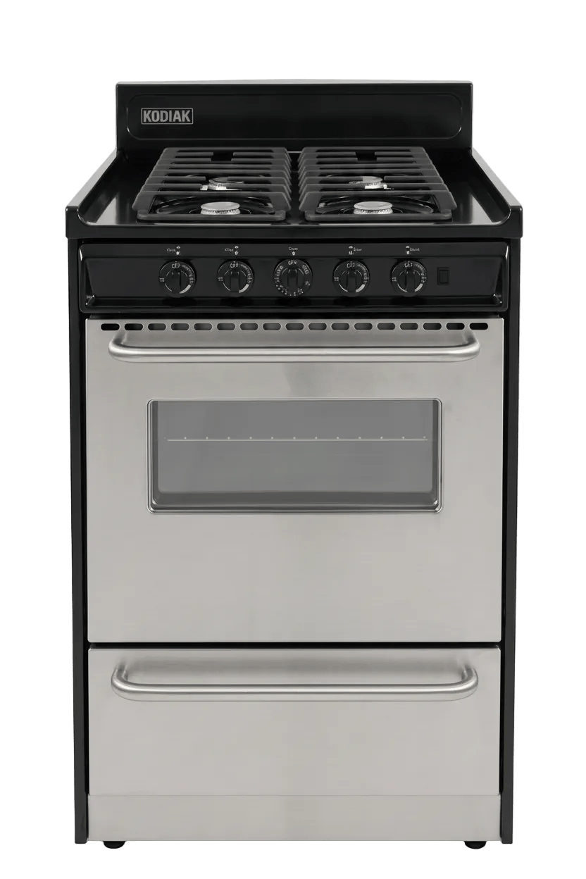 Kodiak Propane Range /Stove Kodiak 24" Propane Range (Stainless Steel) - Battery Ignition with Cast Iron Grates