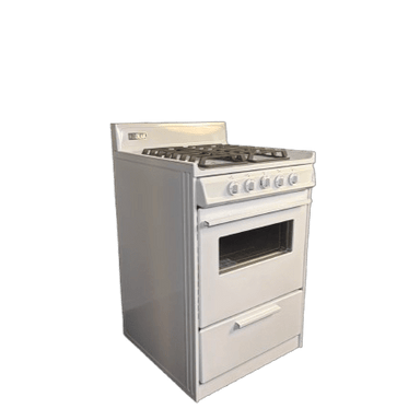 Kodiak Propane Range /Stove Kodiak 24" Propane Range (White) - Battery Ignition with Cast Iron Grates