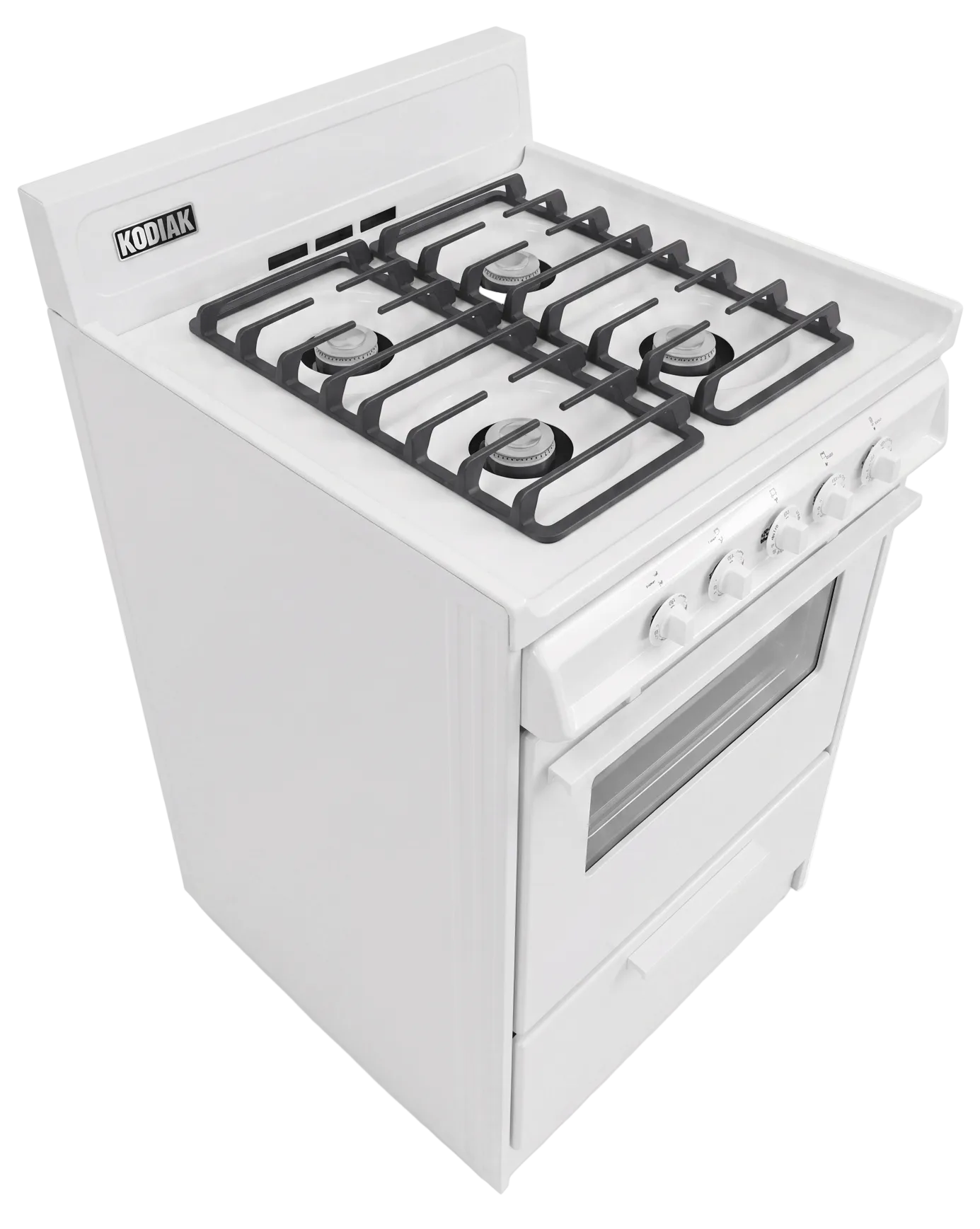 Kodiak Propane Range /Stove Kodiak 24" Propane Range (White) - Battery Ignition with Cast Iron Grates