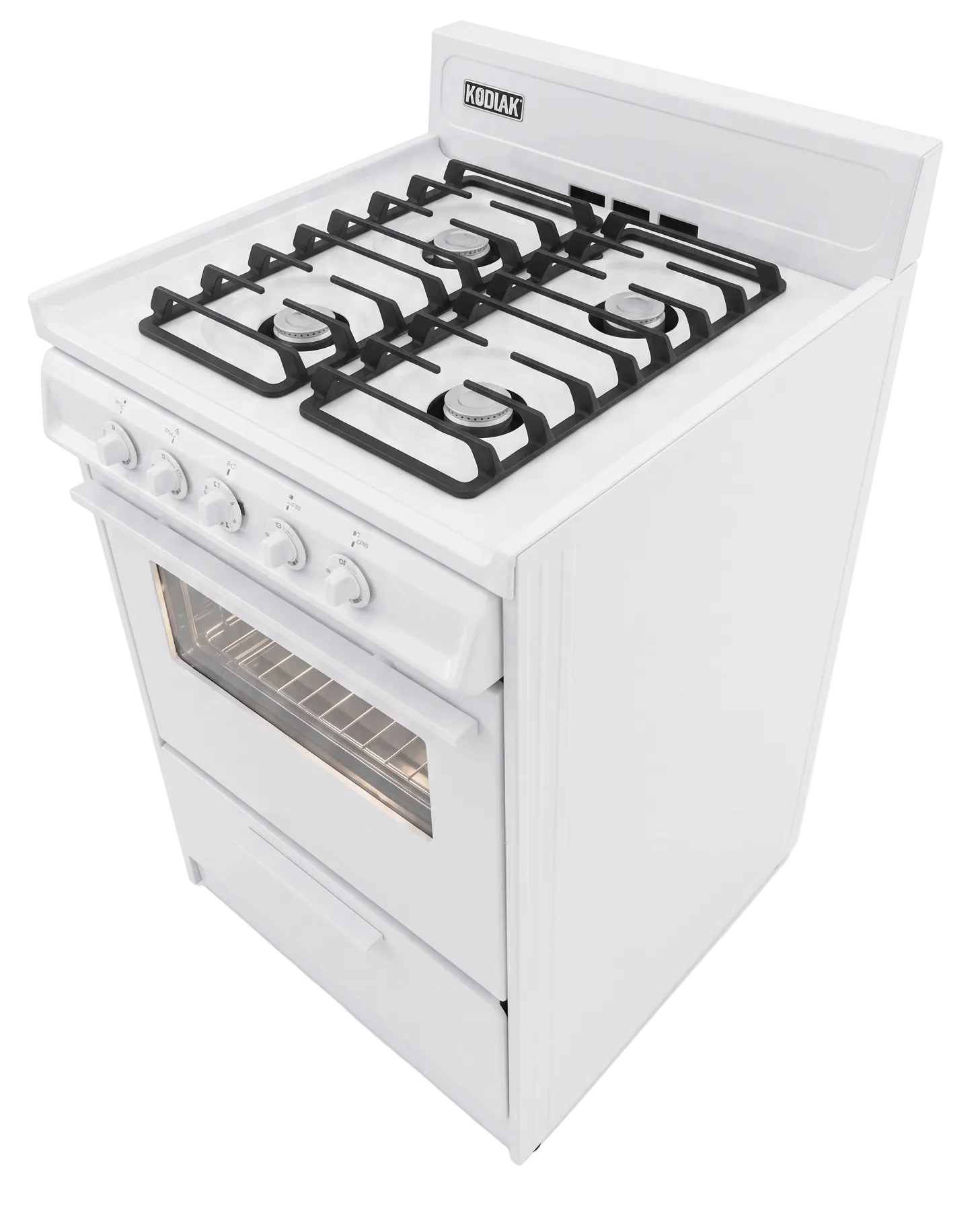 Kodiak Propane Range /Stove Kodiak 24" Propane Range (White) - Battery Ignition with Cast Iron Grates