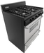 Kodiak Propane Range /Stove Kodiak 30" Propane Range Battery Ignition w/ Cast Iron Grates - Black w/Stainless Steel