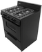 Kodiak Propane Range /Stove Kodiak 30" Propane Range (Black) Battery Ignition with Cast Iron Grates