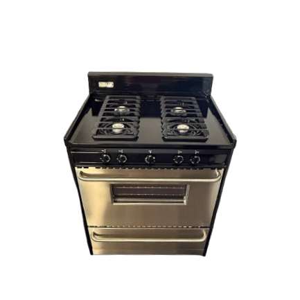 Kodiak Propane Range /Stove Kodiak 30" Propane Range Black w/Stainless Steel Battery Ignition w/ Cast Iron Grates