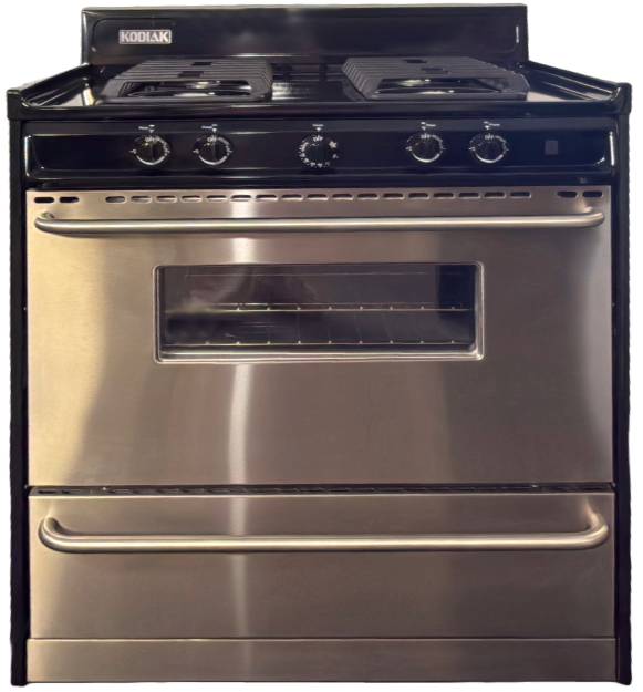 Kodiak Propane Range /Stove Kodiak 30" Propane Range Black w/Stainless Steel Battery Ignition w/ Cast Iron Grates