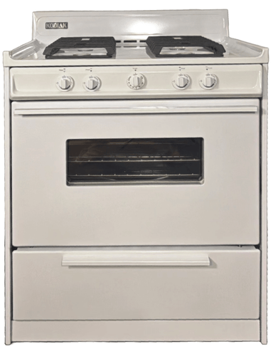 Kodiak Propane Range /Stove Kodiak 30" Propane Range (White) - Battery Ignition with Cast Iron Grates