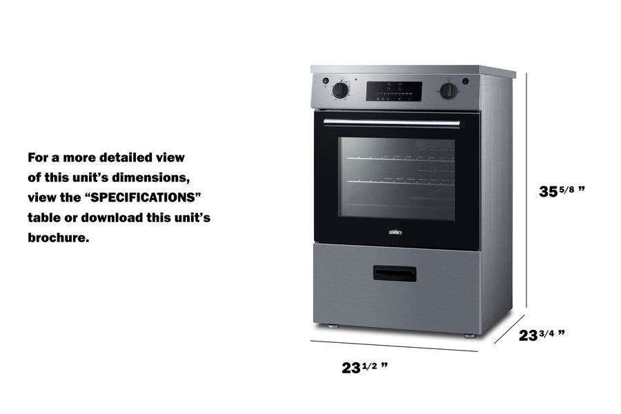 Summit REN24SS7 24" Wide Induction Range