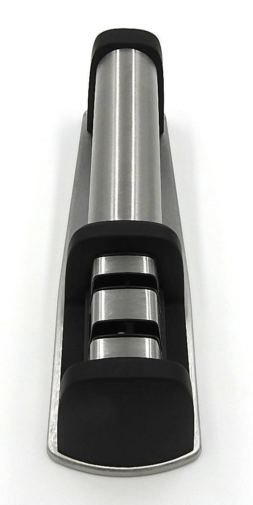 LAVEUX Home Essentials LAVEUX Professional Knife Sharpener Stainless Steel with Tungsten and Ceramic Coarse and Fine Honing. Revive Even the Dullest Knives Quickly and Easily. For All Straight Steel and Serrated Blades FREE SHIPPING!