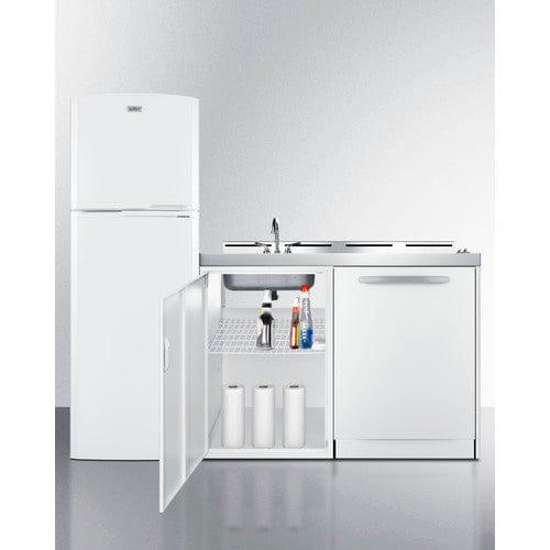 Summit Prefabricated Kitchens & Kitchenettes Summit 71" Wide All-In-One Kitchenette with Dishwasher ACKDW72