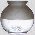 Midstate Gas Lamp Parts Midstate Lamp #1324 Frosted Globe