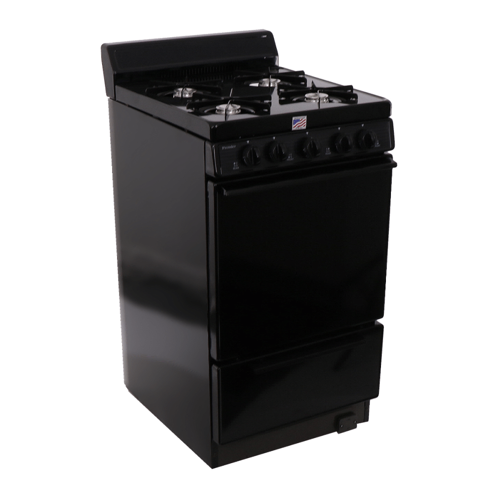 Premier Natural Gas Range/Stove Premier BAK100BP 20&quot; Battery Ignition Gas Range Black