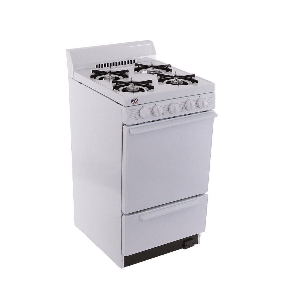 Premier Natural Gas Range/Stove Premier BAK100OP 20" Battery Ignition Gas Range White