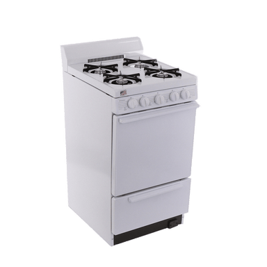 Premier Natural Gas Range/Stove Premier BAK100OP 20" Battery Ignition Gas Range White
