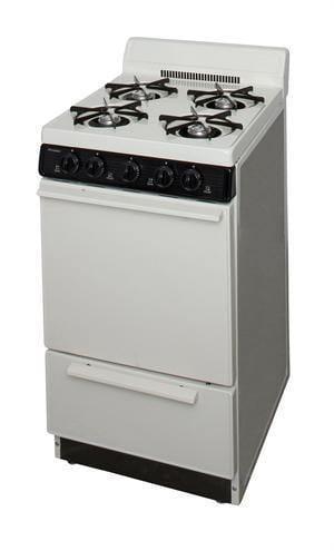 Premier Natural Gas Range/Stove Premier BAK100TP 20&quot; Battery Ignition Gas Range Biscuit with Black Trim CALL FOR AVAILABILITY