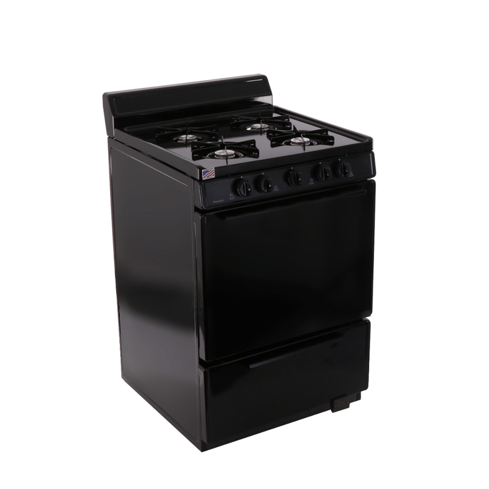 Premier Natural Gas Range/Stove Premier BCK100BP 24&quot; Battery Ignition Gas Range Black