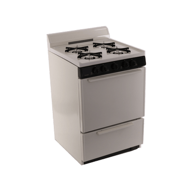 Premier Natural Gas Range/Stove Premier BCK100TP 24" Battery Ignition Gas Range Biscuit with Black Trim