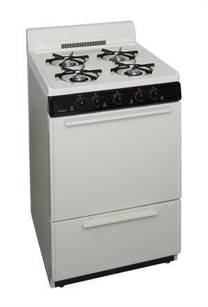 Premier Natural Gas Range/Stove Premier BCK100TP 24&quot; Battery Ignition Gas Range Biscuit with Black Trim CALL FOR AVAILABILITY