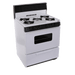 Premier Natural Gas Range/Stove Premier BFK5S9WP 30" Battery Ignition Gas Range 5 Burners White w/Black