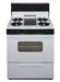Premier Natural Gas Range/Stove Premier BFK5S9WP 30" Battery Ignition Gas Range with 5 Cooktop Burners and Griddle White with Black Trim - CALL FOR AVAILABILITY