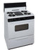 Premier Natural Gas Range/Stove Premier BFK5S9WP 30" Battery Ignition Gas Range with 5 Cooktop Burners and Griddle White with Black Trim - CALL FOR AVAILABILITY