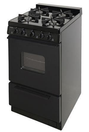 Premier Natural Gas Range/Stove Premier BHK5X0BP 20" Battery Ignition Gas Range with Sealed Burners Black CALL FOR AVAILABILITY