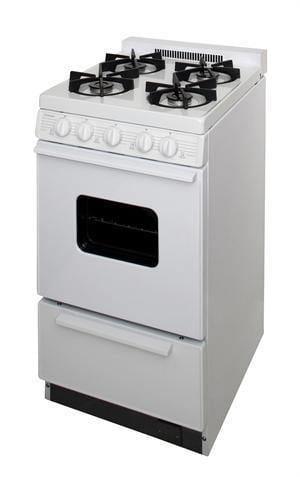 Premier Natural Gas Range/Stove Premier BHK5X0OP 20" Battery Ignition Gas Range with Sealed Burners White CALL FOR AVAILABILITY