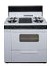Premier Natural Gas Range/Stove Premier BLK5S9WP 36" Battery Ignition Gas Range with 5 Cooktop Burners and Griddle White with Black Trim CALL FOR AVAILABILITY