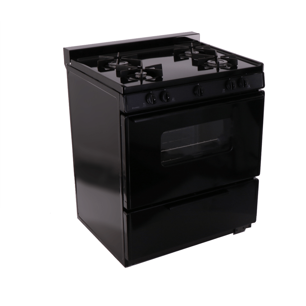 Premier Natural Gas Range/Stove Premier BMK5X0BP 30" Battery Ignition Gas Range with 4 Sealed Variable Burners Black CALL FOR AVAILABILITY