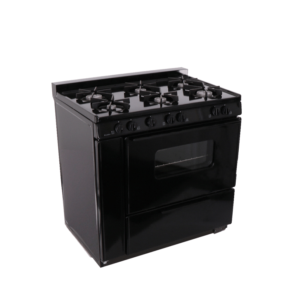 Premier Natural Gas Range/Stove Premier BTK5X0BP 36" 6-Burner Battery Ignition Gas Range in Black CALL FOR AVAILABILITY