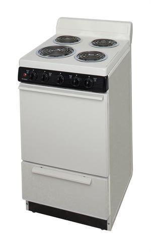 Premier Electric Range/Stove Premier EAK100TP 20" Electric Range Biscuit with Black Trim