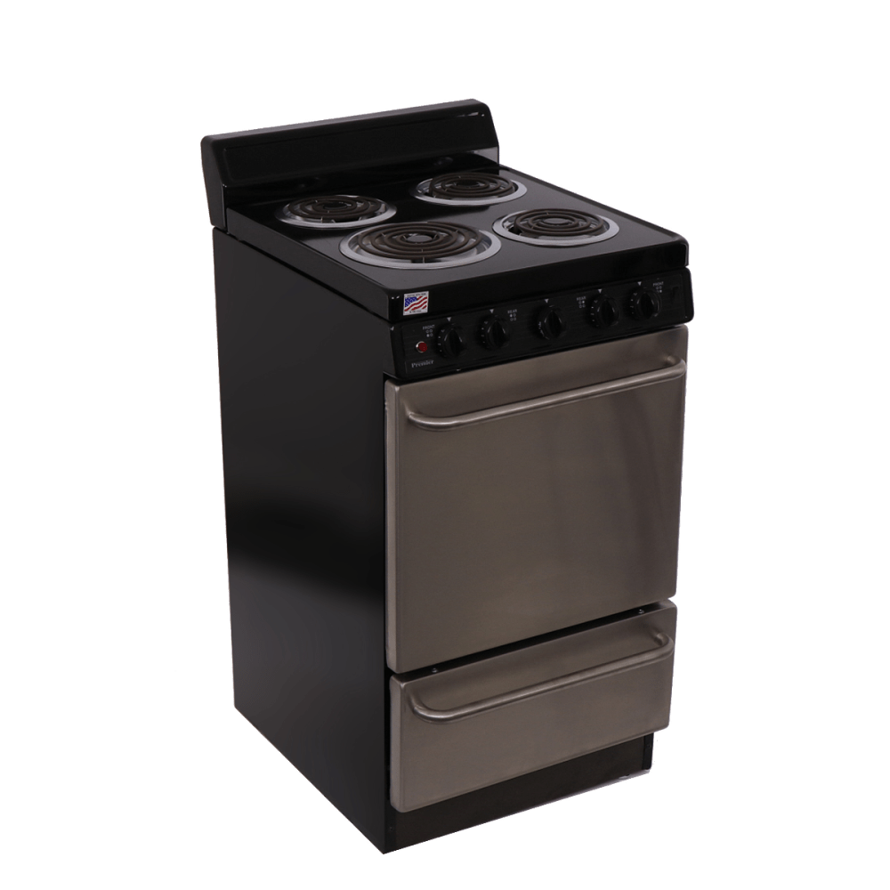 Premier Electric Range/Stove Premier EAK600BP 20" Electric Range Black with Stainless Steel