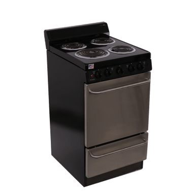 Premier Electric Range/Stove Premier EAK600BP 20" Electric Range Black with Stainless Steel