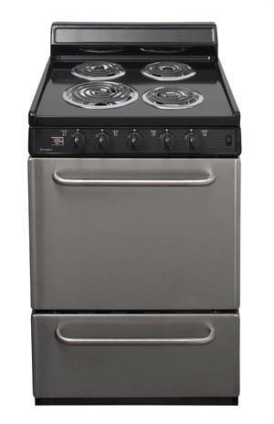 Premier Electric Range/Stove Premier ECK600BP 24" Electric Range Black with Stainless Steel Front