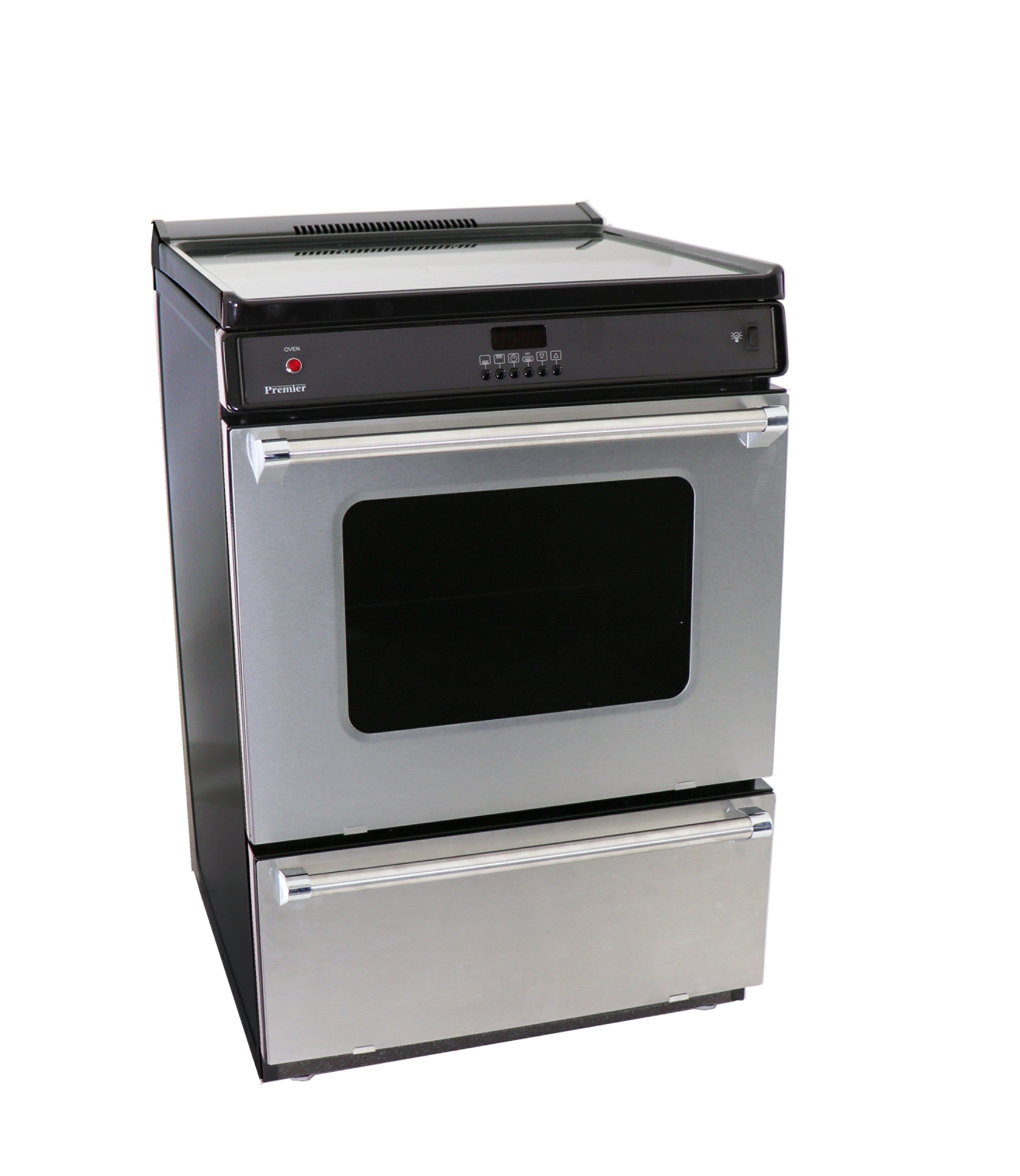 Premier Induction Range Premier ECN7XOBPX1 24" Induction Range Black with Stainless Steel