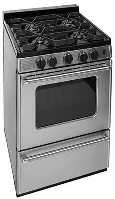 Premier Natural Gas Range/Stove Premier Pro Series P24B3102PS 24" Stainless Range with Battery Ignition CALL FOR AVAILABILITY
