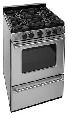 Premier Natural Gas Range/Stove Premier Pro Series P24S3102PS 24&quot; Stainless Range with Electronic Ignition