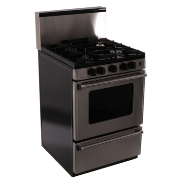 Premier Natural Gas Range/Stove Premier Pro Series P24S3202PS 24" Stainless Range with Electronic Ignition