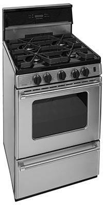 Premier Natural Gas Range/Stove Premier Pro Series P24S3402PS 24" Stainless Range with Electronic Ignition