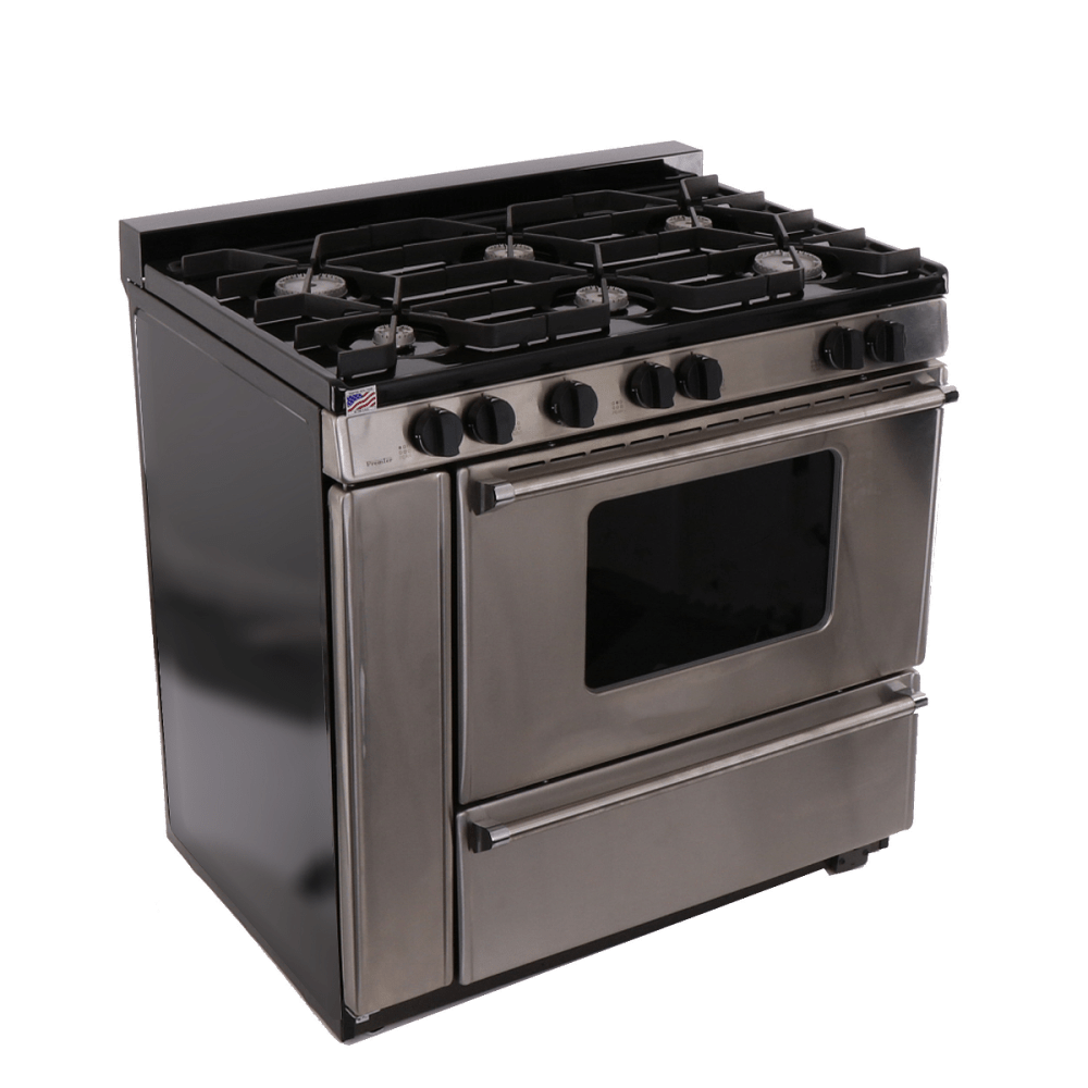 Premier Natural Gas Range/Stove Premier Pro Series P36B3182PS 36" Stainless Gas Range with Battery Ignition CALL FOR AVAILABILITY