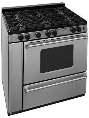 Premier Natural Gas Range/Stove Premier Pro Series P36B3182PS 36" Stainless Gas Range with Battery Ignition CALL FOR AVAILABILITY