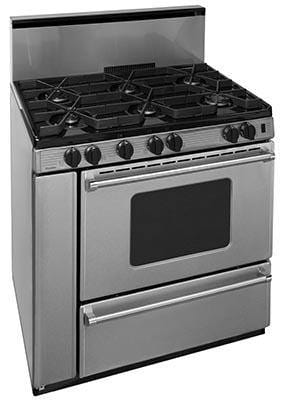 Premier Natural Gas Range/Stove Premier Pro Series P36B3282PS 36" Stainless Gas Range with Battery Ignition CALL FOR AVAILABILITY