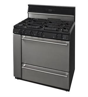 Premier Natural Gas Range/Stove Premier Pro Series P36S148BP 36" Electronic Ignition Gas Range with 6 Open Burners