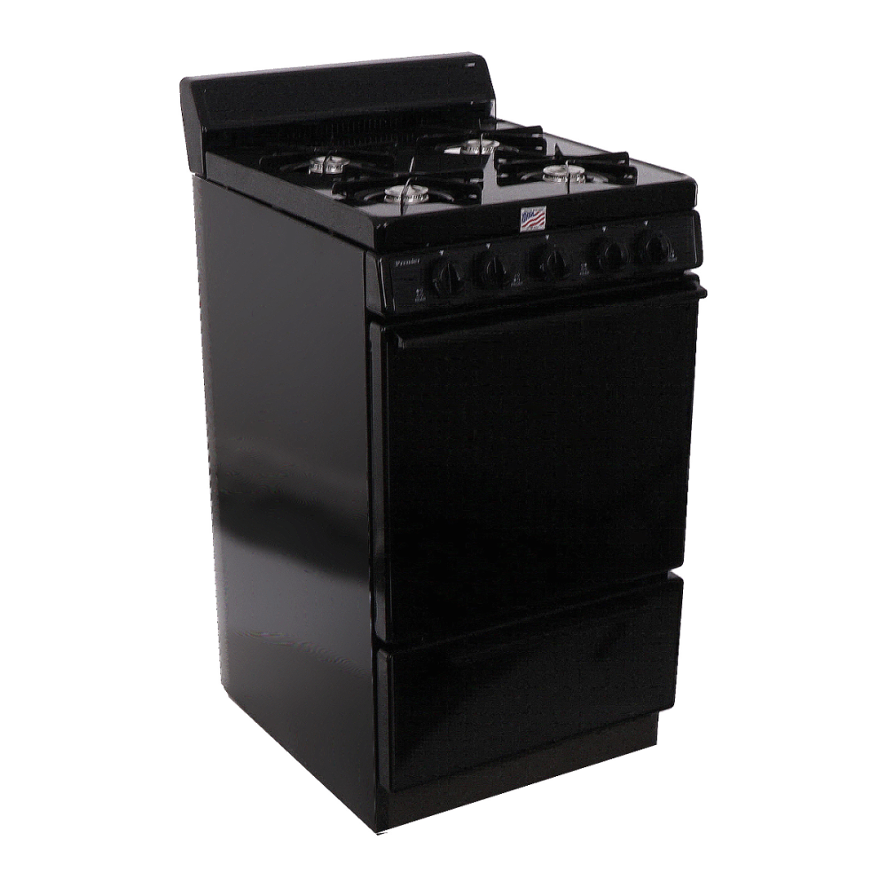 Premier Natural Gas Range/Stove Premier SAK100BP 20" Electronic Ignition Gas Range Black