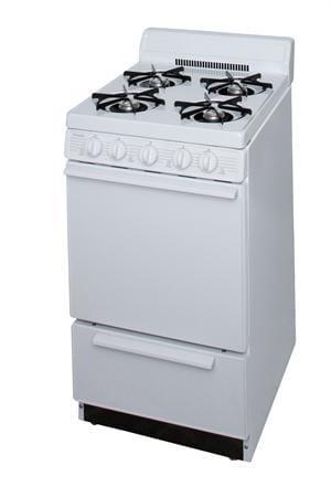 Premier Natural Gas Range/Stove Premier SAK100OP 20&quot; Electronic Ignition Gas Range White