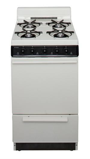Premier Natural Gas Range/Stove Premier SAK100TP 20" Electronic Ignition Gas Range Biscuit with Black Trim